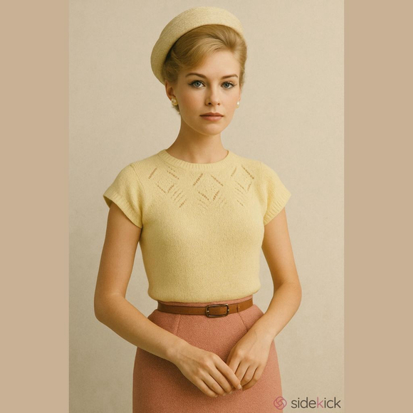 OHI Vintage Cream Sweater -Small - Picture 1 of 8